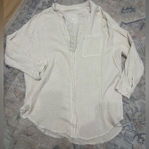 Aerie long sleeve cotton shirt